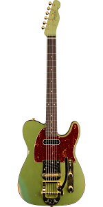 Fender Custom Shop 2025 Limited Edition Bow Tie Telecaster Custom Relic Aged Sage Green Metallic with Aged Natural Back and Sides