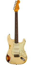 Fender Custom Shop 2022 Time Machine Series 1961 Stratocaster Heavy Relic Aged Vintage White over 3-Color Sunburst