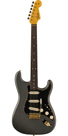 Fender Custom Shop 2023 Limited Edition 1965 Dual-Mag Stratocaster Journeyman Relic with Closet Classic Hardware Faded Aged Charcoal Frost Metallic