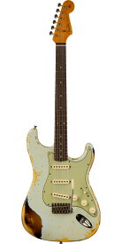 Fender Custom Shop 2023 Time Machine Series 1960 Stratocaster Heavy Relic Aged Sonic Blue over 3-Color Sunburst