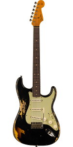 Fender Custom Shop 2023 Time Machine Series 1960 Stratocaster Heavy Relic Aged Black over 3-Color Sunburst