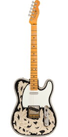 Fender Custom Shop Limited Edition Masterbuilt Waylon Jennings Telecaster Relic Black and White Tooled Leather over Butterscotch Blonde by David Brown