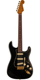 Fender Custom Shop 2023 Limited Edition Custom '62 Stratocaster Journeyman Relic with Closet Classic Gold Hardware Aged Black