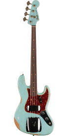 Fender Custom Shop 2024 Time Machine 1961 Jazz Bass Heavy Relic Super Faded Aged Daphne Blue
