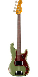 Fender Custom Shop 2025 Time Machine 1960 Precision Bass Relic Super Faded Aged Sage Green Metallic