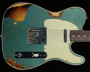 Fender Custom Shop 2021 Winter Limited Edition(LTD)1960 Telecaster Custom Heavy Relic Aged Sherwood Green/3-Tone Sunburst