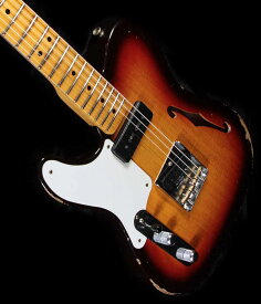 Fender Custom Shop P90 Thinline Telecaster Left-Handed Relic Chocolate 3 Tone Sunburst