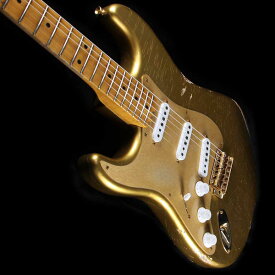 Fender Custom Shop 2022 Limited Edition '55 Bone Tone Stratocaster Left-Handed Relic Aged HLE Gold with Gold Hardware