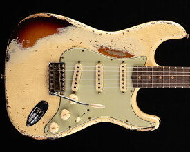 Fender Custom Shop 2022 Winter Event LTD（Limited Edition）1959 Stratocaster Super Heavy Relic Aged Vintage White/ Chocolate 3-Color Sunburst