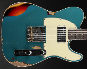 Fender Custom Shop 2022 Fall Event LTDiLimited EditionjCuNiFe Telecaster Custom Heavy Relic Aged Ocean Turquoise over 3-Tone Sunburst