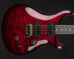 PRS�iPaul Reed Smith�jCustom 24 Wood Library 10 Top Stained Maple Neck Fire Red Smokeburst 2025