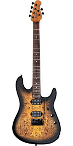Sterling by MUSICMAN Jason Richardson Signature Model RICHARDSON6 Natural Poplar Burl Burst