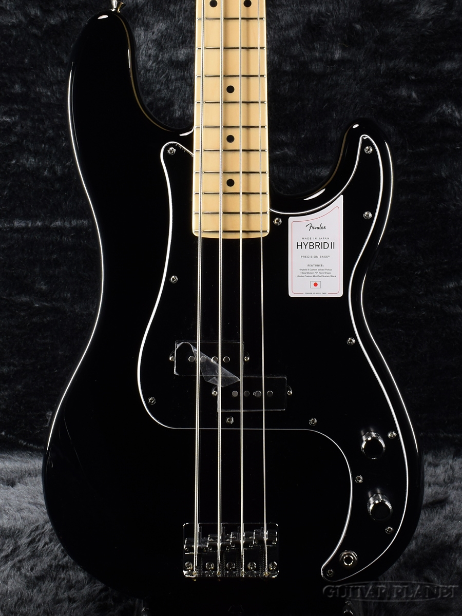 Fender Made In Japan Hybrid II Precision Bass -Black プレシジョンベース Maple- 黒  ハイブリッド フェンダージャパン エレキベース 新作送料無料 Electric ブラック
