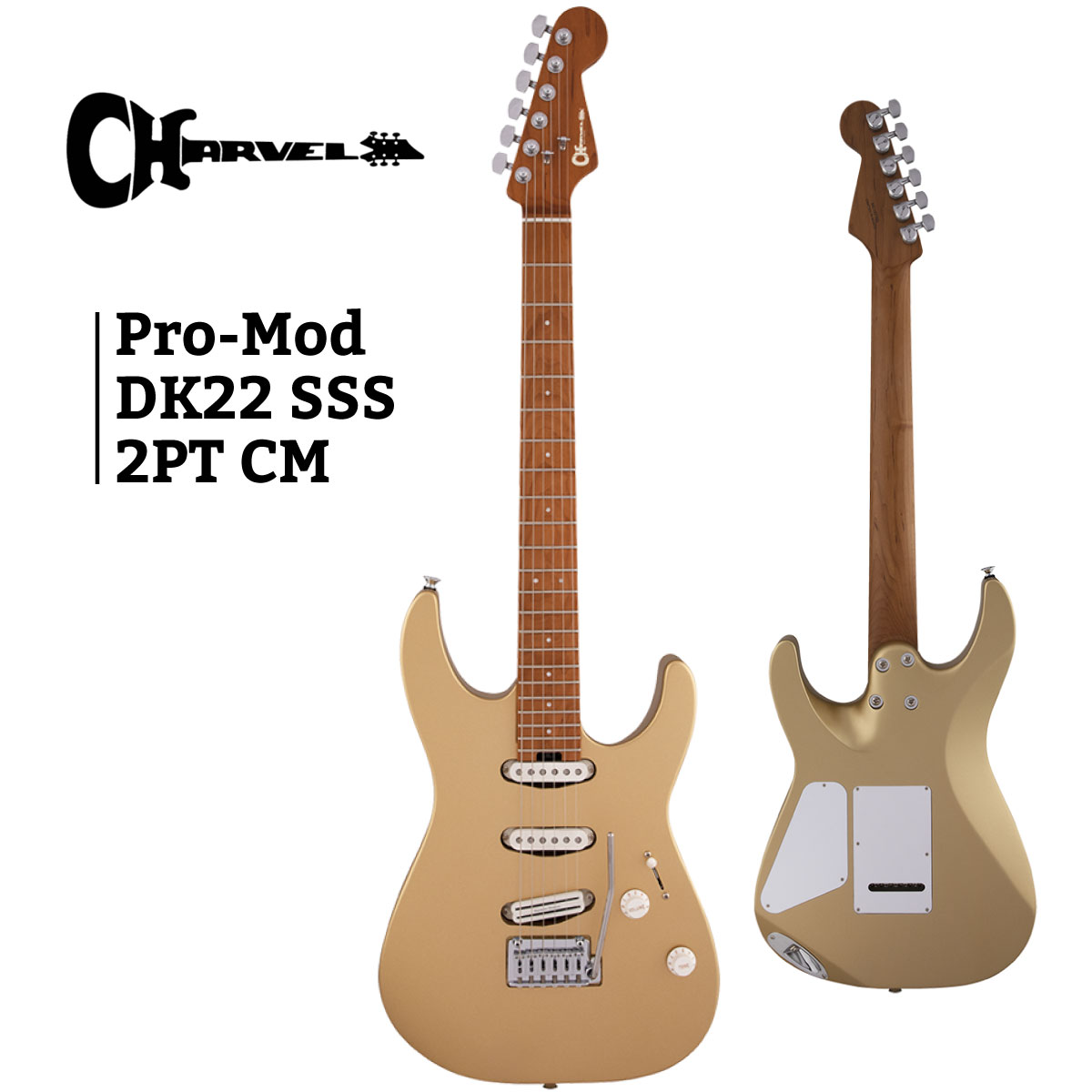 Charvel Pro-Mod DK22 SSS 2PT CM -Pharaohs 開催中 Gold- 新品 ストラトキャスタータイプ Stratocaster シャーベル Electric ゴールド SEAL限定商品 エレキギター 金 Guitar