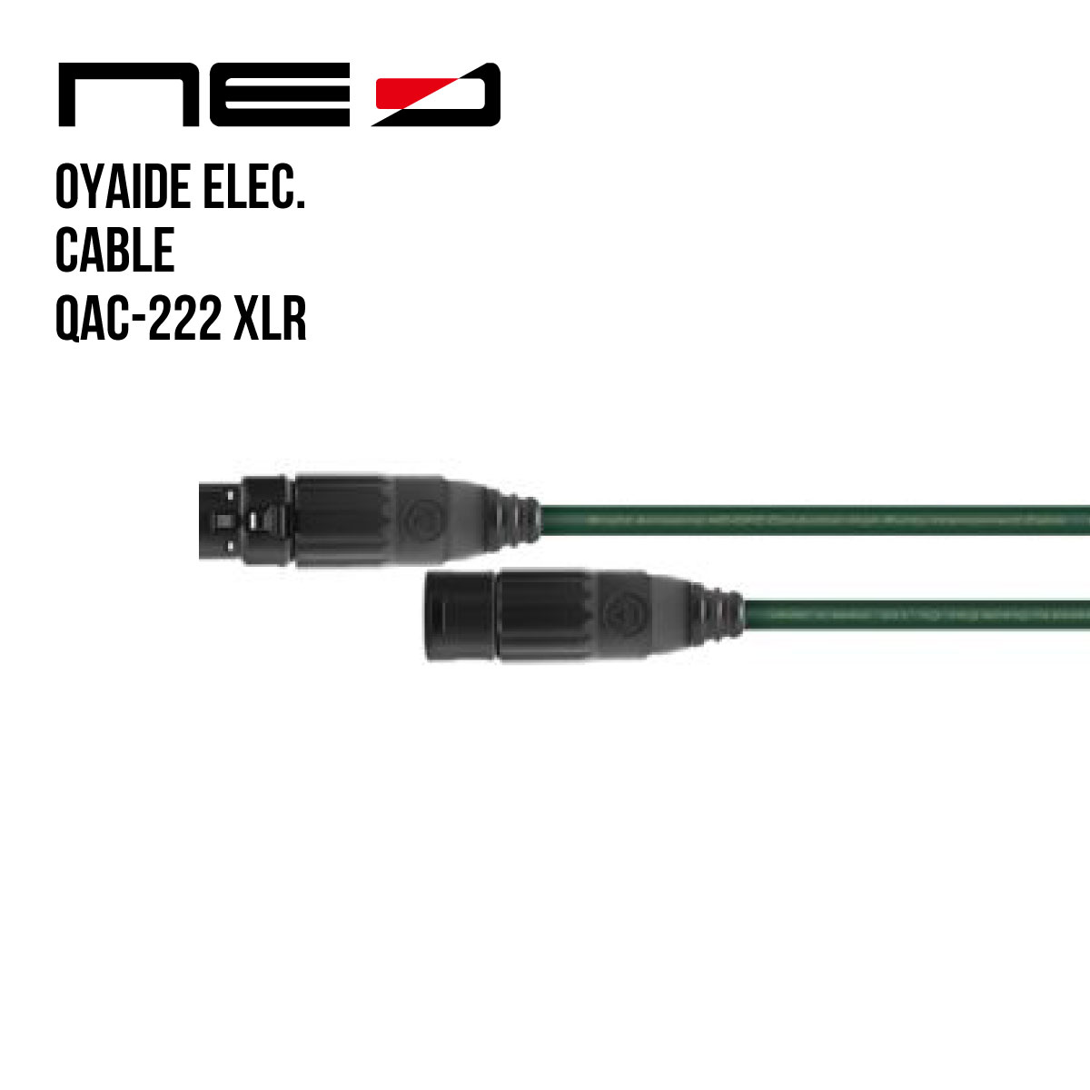 オヤイデ電気 NEOケーブル QAC-222 XLR/3.0 (XLRオス-XLRメス 3m) [OYAIDE][Microphone Cable]