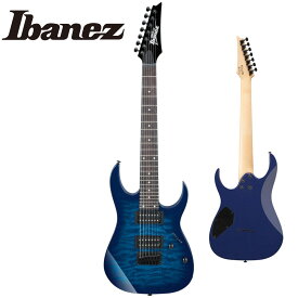 【初心者セット付】Ibanez GRG7221QA -TBB(Transparent Blue Burst)- 新品[アイバニーズ][7strings,7弦][ブルー,青][Electric Guitar,エレキギター]