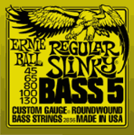 ERNIE BALL 45-130 #2836 Regular Slinky Bass5 5弦セット[アーニーボール][レギュラースリンキー][ベース弦,String]