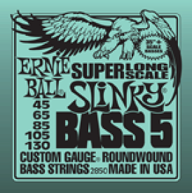 ERNIE BALL 45-130 #2850 Super Long Scale Slinky Bass5 5弦セット[アーニーボール][スーパーロングスケール,35インチ][スリンキー][ベース弦,String]