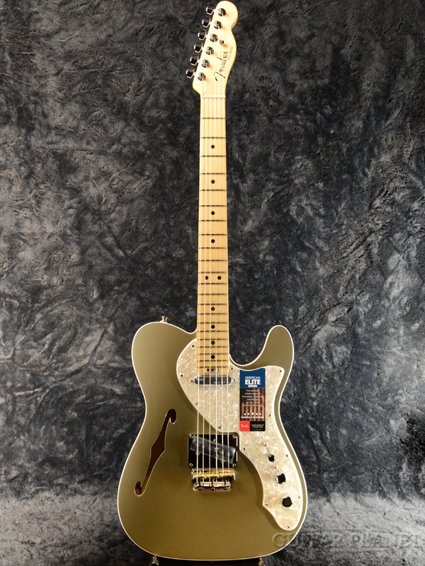 Fender USA American Elite Telecaster Thinline -Champagne /Maple-  新品[フェンダー][アメリカンエリート][TL,テレキャスター][シンライン][Gold,ゴールド,金][Electric  Guitar,エレキギター] |