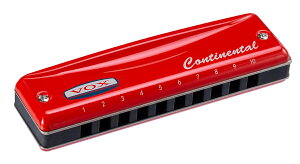 VOX Continental Type-2 Harmonica "Red" 新品[ヴォックス][鈴木楽器製,スズキ][10ホール,20ノート][ハーモニカ][動画]