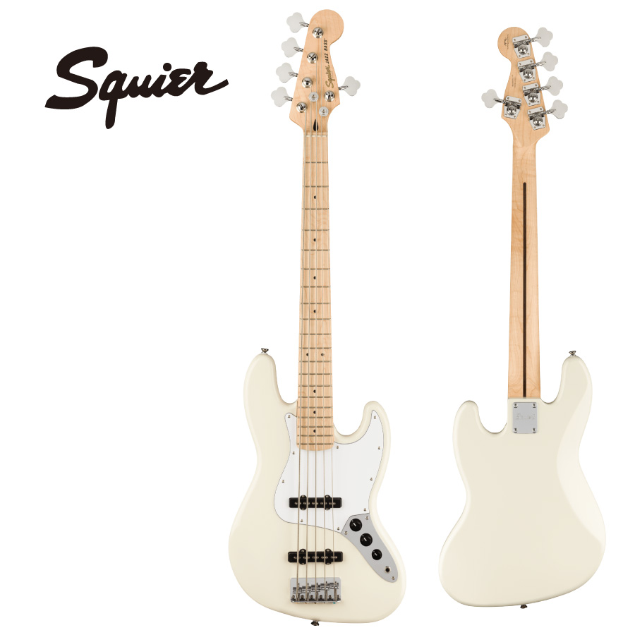 12月頃入荷予定 予約受付中 GINGER掲載商品 Squier Affinity Series Jazz Bass V -Olympic White Maple- エレキベース 新品 オリンピックホワイト Fender ベビーグッズも大集合 フェンダー 5弦 ジャズベース ローレル スクワイヤー Electric 白