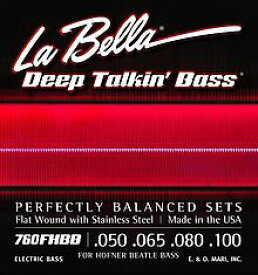 La Bella 50-100 760FHBB Hofner Beatle Bass ヘフナー・バイオリンベース用[ラベラ][Flat Wound,フラットワウンド][ヘフナー][Violin Bass][ベース弦,String]