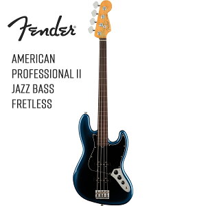 Fender USA American Professional II Jazz Bass Fretless -Dark Night / Rosewood- �V�i[�t�F���_�[][�A�����J���v���t�F�b�V���i��,�A���v��][�W���Y�x�[�X][�t���b�g���X][Blue,�u���[,��]
