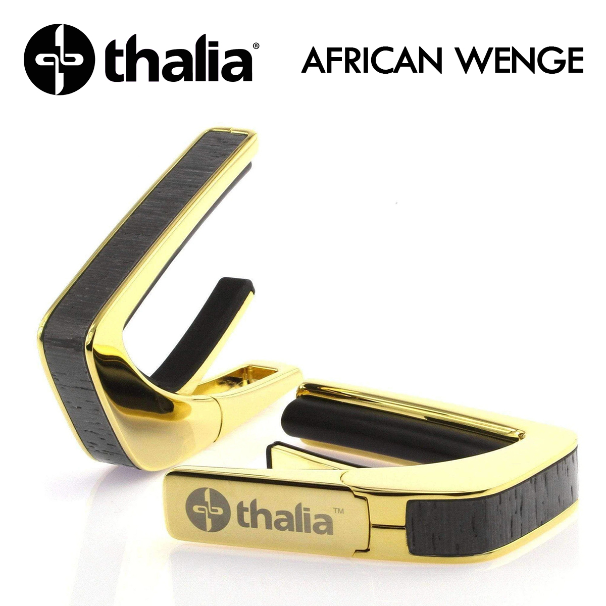 次回入荷分、予約受付中!! Thalia Capos Exotic Wood AFRICAN WENGE -24K Gold- 新品 ギター用カポタスト[タリア][ウェンジ][ゴールド,金][Electric,Acoustic,Bass,Guitar]
