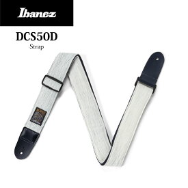 Ibanez DCS50D -PBD(ペイル・ブルー・デニム)- ギター / ベース用ストラップ 新品[アイバニーズ][Strap,ストラップ][White,ホワイト,白][Guitar,Bass,ギター,ベース]