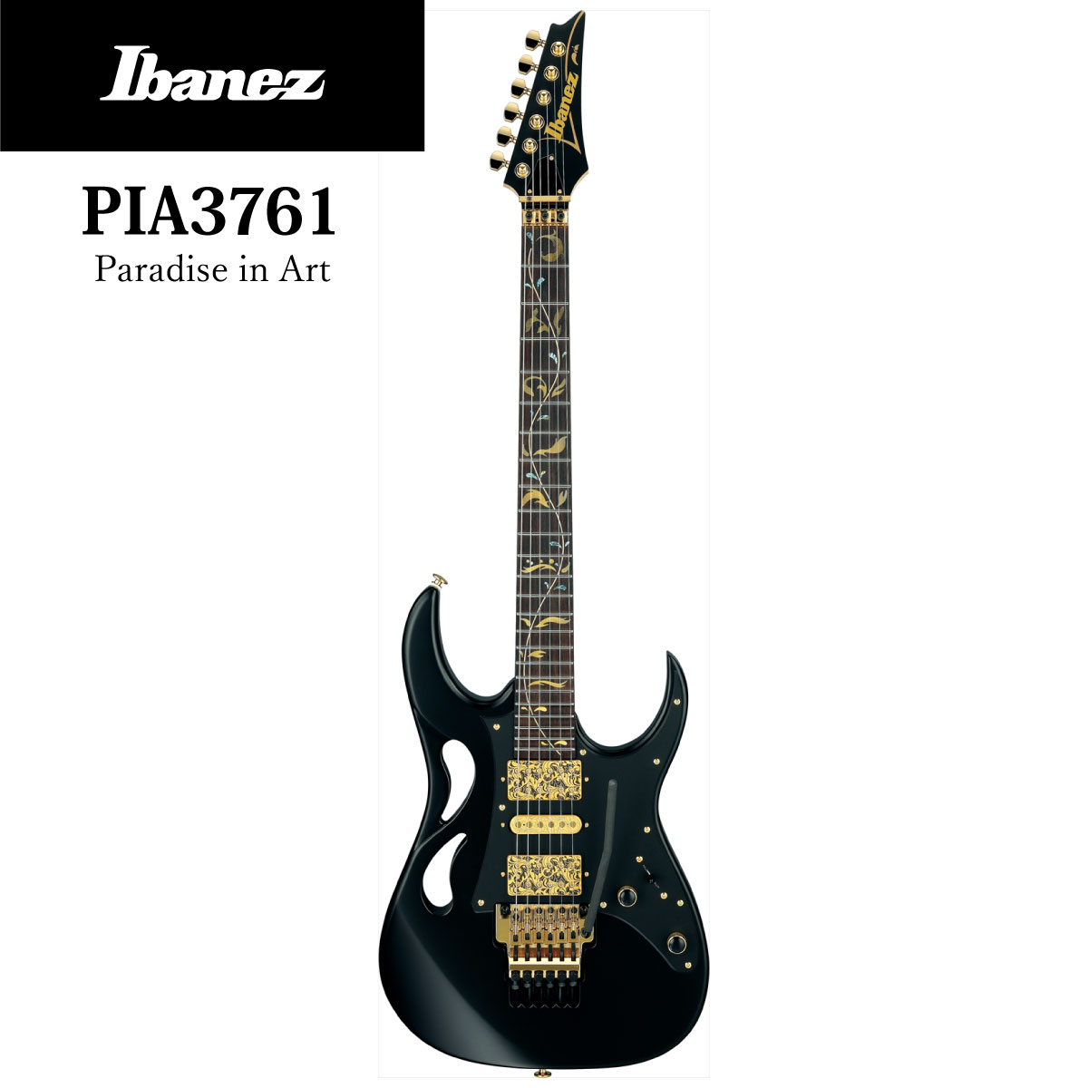 2021年秋頃発売予定 予約受付中 Ibanez PIA3761 -XB Onyx Black - 新品 アイバニーズ ブラック 黒 エレキギター Steve ヴァイ 現品 Electric Art 評価 Paradise スティーヴ in Guitar Vai