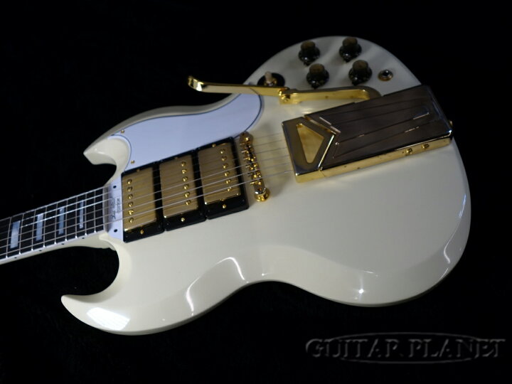 楽天市場 Gibson Custom Shop 60th Anniversary 1961 Les Paul Sg Custom With Sideways Vibrola Vos Polaris White 新品 ギブソン 60周年 Sgレスポール サイドウェイヴァイブローラー ホワイト 白 Electric Guitar エレキギター ギタープラネット