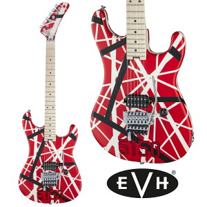 y\񏳂܂!!zEVH Striped Series 5150 - Red with Black and White Stripes / Maple - Vi[Gh[h@wC][bh,][XgCv][GLM^[,Electric Guitar]