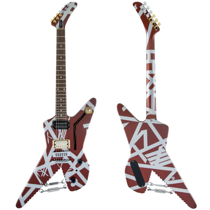 楽天市場】EVH Striped Series Shark -Burgundy with Silver Stripes  