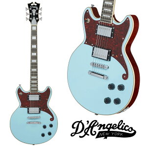 D'Angelico Premier Brighton -Sky Blue Top Natural Mahogany Back and Side-[fBAWFR][XJCu[,][Electric Guitar,GLM^[]