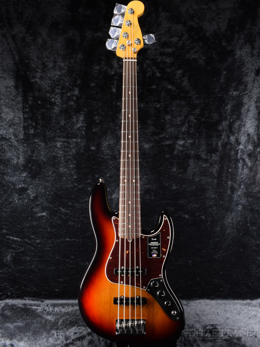Fender USA American Professional II Jazz Bass V -3-Color Sunburst /  Rosewood- 新品[フェンダー][アメリカンプロフェッショナル,アメプロ][ジャズベース][5弦][サンバースト] | ギタープラネット