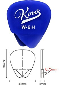 Kous / W-6 H Layered Pick ���C���[�h�s�b�N �V�i[2�w�s�b�N][Blue,�u���[,�F]