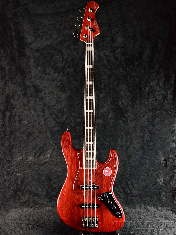 Bacchus WL4DX-ASH -Red Oil- 新品[バッカス][Craft  Series,クラフトシリーズ][国産][レッドオイル,赤][Jazz Bass,ジャズベースタイプ][Electric Bass,エレキベース] |  ギタープラネット