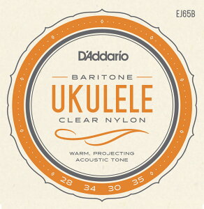D'Addario EJ65B (J68) Clear Nylon ogENZbg[__I][J-68][iC][Baritone Ukulele][String]
