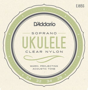 D'Addario EJ65S Clear Nylon \vmENZbg[__I][EJ-65S][iC][Soprano Ukulele][String][05P27May16]
