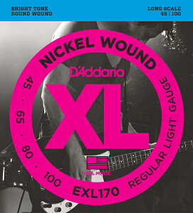 D'Addario 45-100 EXL170 Regular Light[__I][M[Cg][Nickel Round Wound,jbPEhEh][x[X,String]