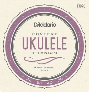 D'Addario EJ87C Titanium RT[gENZbg[__I][EJ-87C][Concert Ukulele][String]