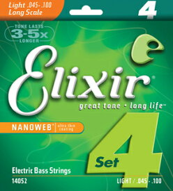 Elixir 45-100 NANOWEB Light Long Scale 14052[エリクサー][コーティング][ライト][ロングスケール][エレキベース弦,String]
