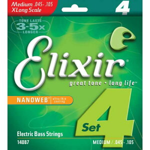 Elixir 45-105 NANOWEB Medium Extra Long Scale 14087[GNT[][R[eBO][~fBA][GNXgOXP[,35C`][GLx[X,String]
