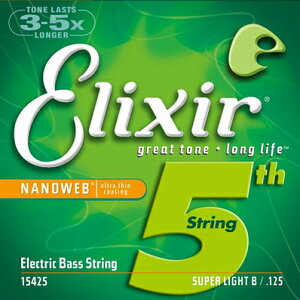 yozElixir NANOWEB #15425 Super Light Low-B Long Scale 5x[Xp[GNT[][R[eBO][X[p[Cg][OXP[][x[X,Bass String]