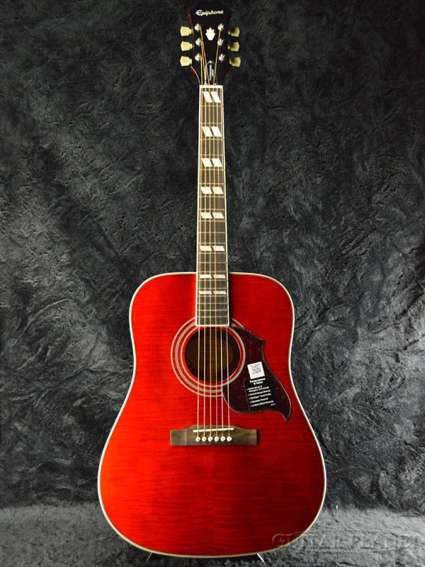 Epiphone Hummingbird Artist Wine Red  新品[エピフォン][ハミングバードアーティスト][ワインレッド,赤][Acoustic Guitar,アコースティックギター,アコギ,Folk  Guitar,フォークギター] | ギタープラネット