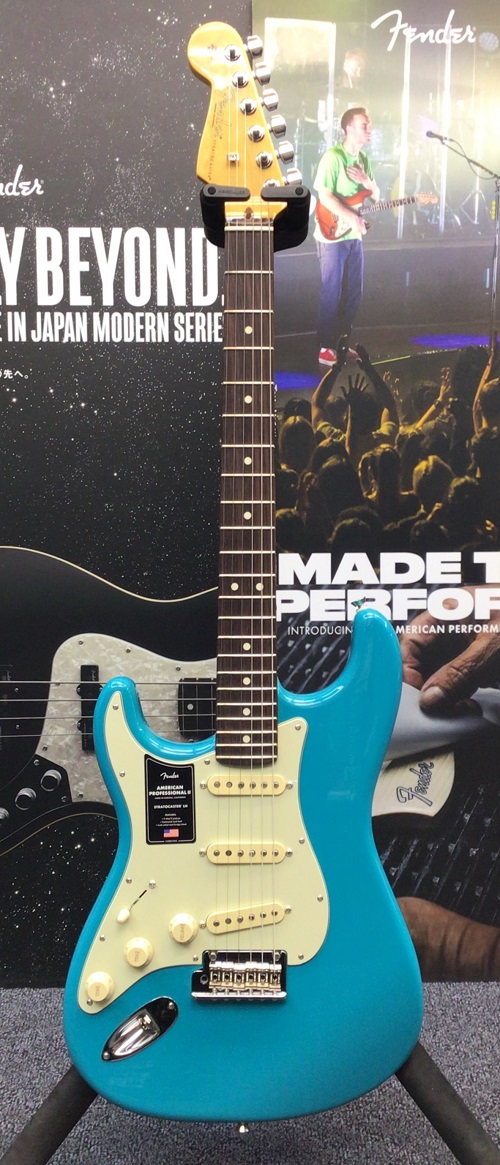 Fender USA American Professional II Stratocaster Left-Hand -Miami Blue / Rosewood- 新品【US20044046】【3.69kg】[フェンダー][アメリカンプロフェッショナル,アメプロ][レフトハンド,レフティ,左利き][ブルー,青][ストラトキャスター][Guitar,ギター] エレキギター