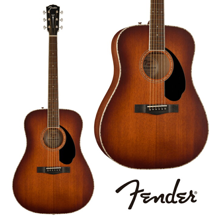 楽天市場】Fender PD-220E Dreadnought All Mahogany - Aged Cognac 