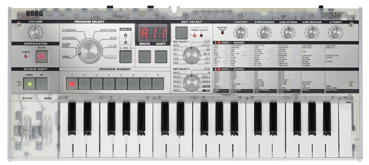 楽天市場】【20周年記念クリスタルカラー!】KORG MICROKORG-CR 新品 37 