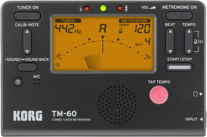 楽天市場】KORG TM-60 BK ブラック 新品 チューナー/メトロノーム 