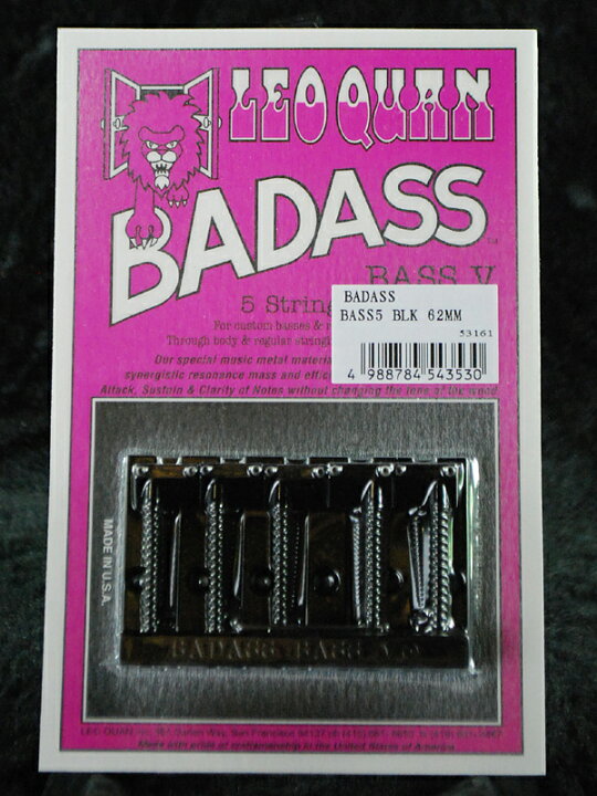 楽天市場】Leo Quan BADASS BASS V ブラック 新品 5弦ベース用ブリッジ 